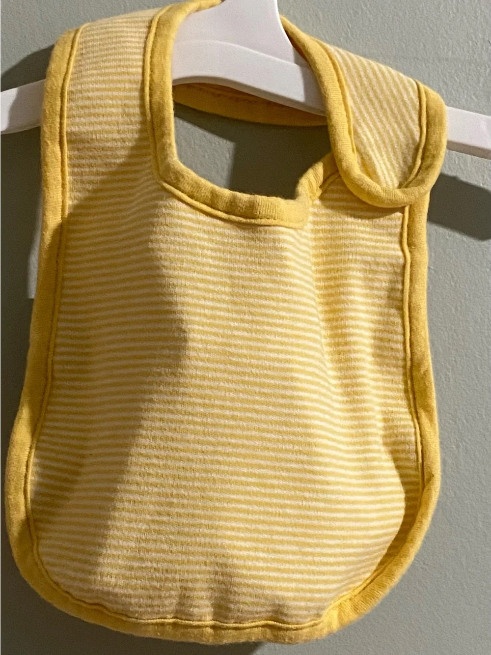 Carter's Yellow and White Striped Cotton Baby Bib